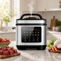 Cuisinière électrique à pression programmable de qualité supérieure, 6 L, 220 V, 1000 W, 14 en 1, en acier inoxydable, contrôle numérique, classe A+++, efficacité énergétique
