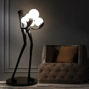 Creative Art Designer Human Sculptures Led Floor Lamps Bedroom Living Room Personality Study Floor Lamp