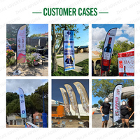 Drapeau publicitaire personnalisé avec logo, drapeau de plage, bannière pour événements sportifs en plein air, drapeaux en forme de larme, 8 pieds, 10 pieds, 13 pieds, drapeaux volants en fibre de verre