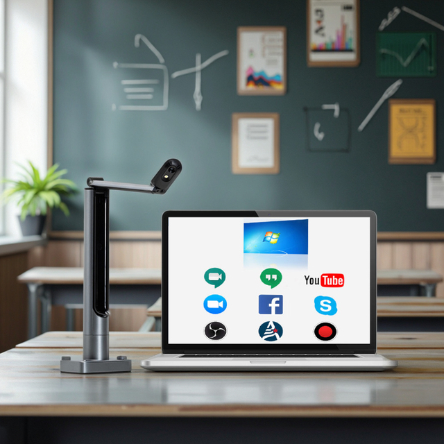 High Resolution 48 Megapixel Automatic Book Scanner High Speed Document Visualizer with Touch Screen Whiteboard Visual Presenter