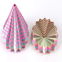5 Piezas de Juguetes Sensoriales Antiestrés de Plástico Fractal Hechos a Mano, con Diseño en Espiral para las Fiestas
