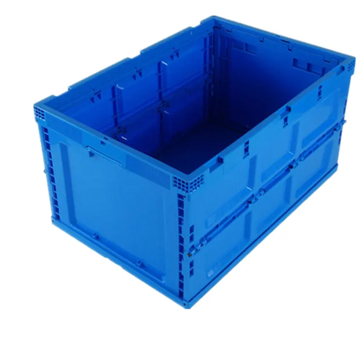 Cheap foldable and collapsible plastic food grade storage box container fruit warehouse pallet box