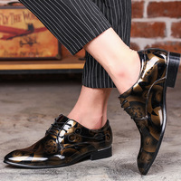 Chaussures Homme Grande Taille Style Britannique Élégantes Nouveautés 2026 - Chaussures Décontractées en PU Brillant Respirantes pour l'Export