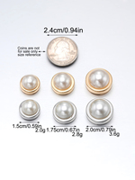 Nouvelles boutons décoratifs amovibles multi-tailles avec perles pour chemises, boutons de manchette, manteaux et chapeaux