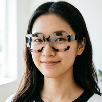 Lunettes de vue européennes et américaines en fibre d'acétate, verres haute définition, design multicolore, lunettes de protection