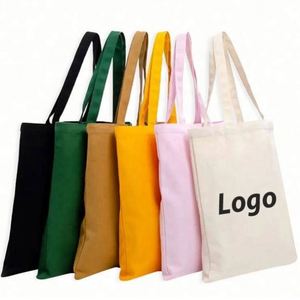 Sacs fourre-tout en toile personnalisés avec logo imprimé, sacs publicitaires portables en coton pour femmes, sacs de shopping en toile - Product Image 1