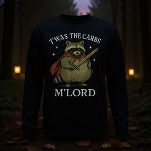 T-shirt a maniche lunghe T'was The Carbs M'lord - Product Image 3