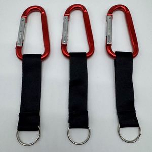 Carabiner Short <b>Polyester</b> Strap Wrist <b>Lanyard</b> Keychain Keyring With Custom Logo - Product Image 3