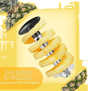 Premium Metal Pineapple Slicer Knife Corer Cutter with Handle Multi-Use <b>Vegetable</b> Cutting <b>Tool</b> for Slicing - Product Image 2