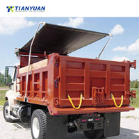 Système de bâche manuel à manivelle pour cabine, système de bâche électrique à 5 ressorts adapté aux kits de camions et remorques, bâche de camion incluse