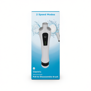 Brosse de nettoyage électrique sans fil rechargeable télescopique pour salle de bain, baignoire, carrelage et sol, avec 8 têtes interchangeables - Product Image 1