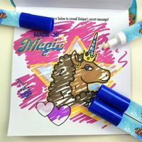 KHY Ensemble de livres de coloriage à l'encre magique pour tout-petits Livres à encre magique avec encre invisible et autocollants Ensemble de stylos marqueurs sans gâchis