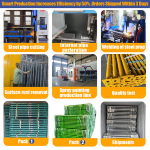 Postes de apuntalamiento de hormigón de acero Q235 resistentes a la corrosión galvanizados, accesorios de copa de apoyo de acero para soporte de andamio - Product Image 5