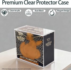 Design 10MM Thickness Stable Crystal Clear <b>Acrylic</b> Pokemoned Elite Training <b>Box</b> Booster Case stackable pmma tcgs <b>display</b> case - Product Image 3
