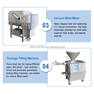 Maisheng công nghiệp tùy chỉnh bán tự động xúc xích dòng Thành phần thép không gỉ 1000 Công suất kg/giờ điện năng - Product Image 4