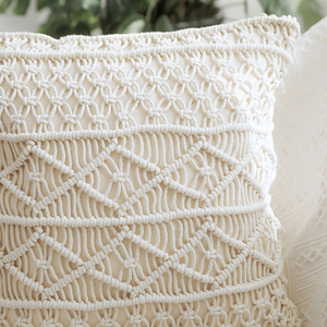 GodsWord Bohemian Style Macrame Throw Pillow <strong>Cushion</strong> Cover Pillowcase Indoor Decorative Fringe <strong>Sofa</strong> <strong>Cushion</strong> Cases <strong>Set</strong> - Product Image 5