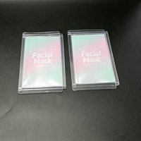 Boîte en plastique PET personnalisée, directement de l'usine, étui d'emballage portable pour masques faciaux et accessoires de beauté cosmétiques