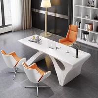 Bureau de travail moderne blanc ergonomique JINS, facile à assembler, avec rangement, pour salon de beauté, usage médical