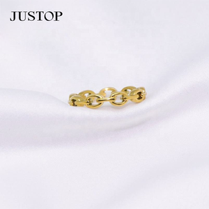 แหวนสแตนเลสแท้ชุบทองคำแท้จากโรงงานขายส่ง ไม่ลอก ไม่ดำ กันน้ำ เป็นมิตรต่อสิ่งแวดล้อม ดีไซน์คลาสสิก - Product Image 4