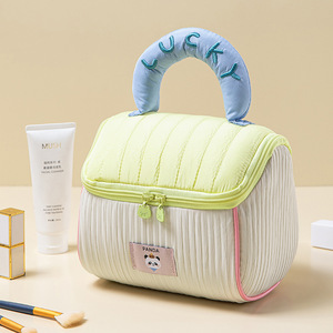 Borsa per il Trucco a Forma <span class=keywords><strong>di</strong></span> Casetta, Grande Capacità per Trasportare e Conservare Oggetti, <span class=keywords><strong>Regalo</strong></span> per Damigelle, Borsa Essenziale <span class=keywords><strong>da</strong></span> Viaggio - Product Image 3