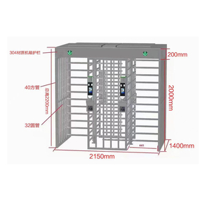 Oem/odm 304ss אבטחה מכשיר אלקטרוניט זיהוי פנים/מערכת גישה rfid ערוץ כפול גובה מלא עבור חדר כושר - Product Image 4