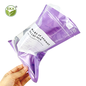 ถุงซิปล็อคใสแบบตั้งได้ ผลิตจากวัสดุ PCR รีไซเคิล PE GRS คอมโพสิต พิมพ์ลายตามสั่ง ปิดผนึก 3 ด้าน สำหรับบรรจุภัณฑ์เครื่องสำอางและสำลี - Product Image 5