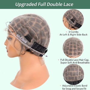 <span class=keywords><strong>Parrucca</strong></span> Full Lace Glueless Regolabile con <span class=keywords><strong>Trecce</strong></span> Crochet Trasparenti e Box Braid, con HD Lace per Stile Afro, 99 Sezioni - Product Image 4