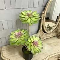 Plante artificielle de lotus réaliste la plus vendue pour la décoration intérieure, plante succulente vivante DIY, mini cactus succulente pour la décoration de la maison