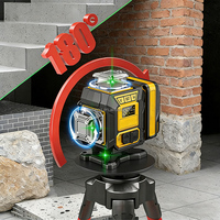 Niveau laser électronique professionnel 360° autonivelant vert 4D 16 lignes