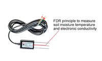 RIKA RK520-02 3 In1 Température d'humidité du sol EC Conductivité Capteur IP68 RS485 FDR Sol Meter Sensor