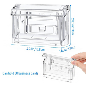 Ngoài trời rõ ràng <span class=keywords><strong>Acrylic</strong></span> chủ thẻ kinh doanh với nắp có bản lề túi duy nhất <span class=keywords><strong>Acrylic</strong></span> hiển thị thẻ kinh doanh hộp cho tường - Product Image 5