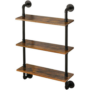 Estante de almacenamiento de plantas de juguete de tubo de Metal de montaje en pared de 3 niveles de estilo industrial estante de almacenamiento montado en la pared al por mayor - Product Image 1