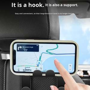 Crochet de siège de voiture portable, support de téléphone portable multifonction, universel, pour appuie-tête de siège arrière, crochet de siège de voiture - Product Image 1