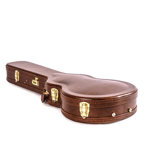 Étui rigide pour guitare classique, nouveau design, usage professionnel, cuir marron, doublure en peluche, fermeture à boucle OEM - Product Image 5