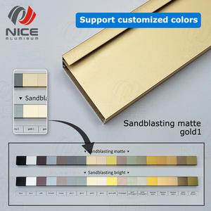 Tùy chỉnh công nghiệp nhôm tủ bếp hồ sơ tủ quần áo khung cửa kính treo đường sắt cửa trượt hệ thống hồ sơ - Product Image 4