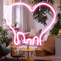 Hall de rêve en forme de coeur transfrontalier IP65 Paysage Plastique Alimentation Miroir LED Néon USB Personnalisable Lettres Lumineuses