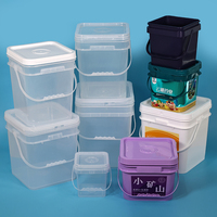 Seau carré en plastique de 20 litres, matière première PP, seau multifonctionnel, conteneur pour poudre à laver