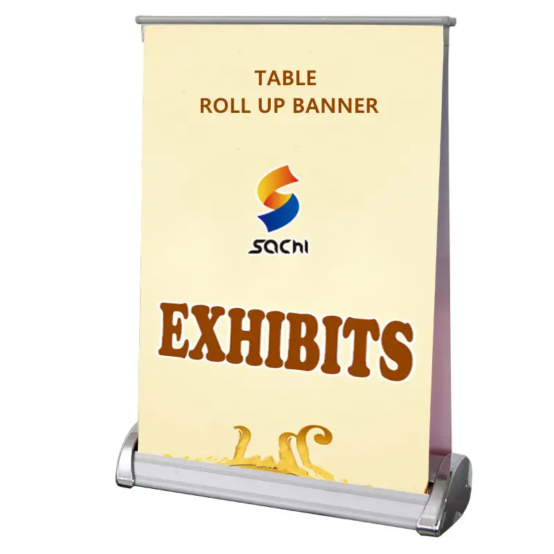 Mini bannière enroulable Table Roll Up Banner pour l'affichage publicitaire