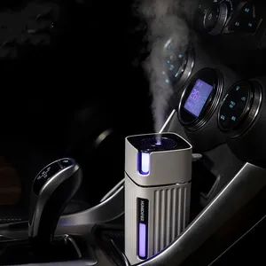 Humidificador portátil con USB para coche, minihumidificadores de 300ml con luz LED nocturna de 7 colores para dormitorio, hogar, oficina y coche