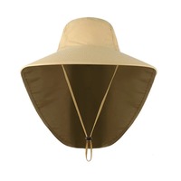Upf40 + sombreros de pesca de pescador, sombrero de cubo de malla transpirable ajustable, sombrilla de nailon, gorra de escalada de secado rápido con solapa para el cuello