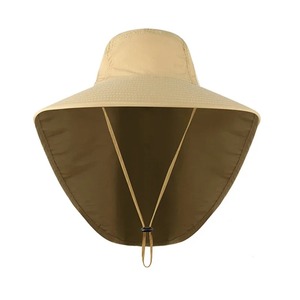 Upf40 + Ngư Dân Câu Cá Mũ Có Thể Điều Chỉnh Thoáng Khí Lưới Xô Hat Dù Để Che Nắng Nylon Nhanh Chóng Khô Mặt Trời Leo Núi Cap Với Cổ Flap - Product Image 5