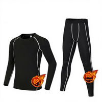 Ensemble de compression sportive pour adultes et enfants, doublé en polaire, chaud pour la salle de sport, l'entraînement, le temps froid, les activités de plein air