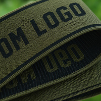 Bande élastique jacquard personnalisée en usine de 5 cm avec logo, sangle de soutien-gorge en nylon, sangle en spandex pour chaussures de sport et sacs