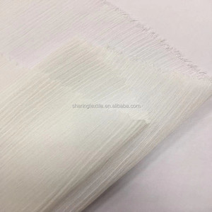 100% tái chế rPet Crepe xếp li sọc yoryu Sheer Voan Váy vải làm từ rPet chai vật liệu và Grs giấy chứng nhận - Product Image 3