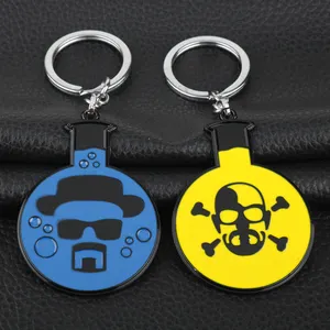 LLavero de Metal con logotipo de Breaking Bad BA BR para hombre y mujer, joyería creativa, llavero de coche