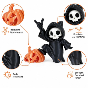 Estatua de la Parca Impresa en 3D para Halloween, Mini Figuras Decorativas con Accesorio de Calabaza, Regalo para Amigos, Familia, Oficina, Decoración de Interiores - Product Image 4