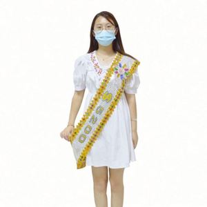 Écharpe de corps en ruban « Future Mariée » et « Future Marié » de haute qualité, vente chaude directe usine Chine - Product Image 1