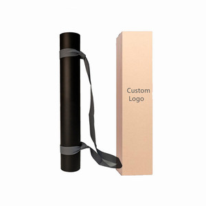 Nuevo diseño logotipo personalizado alta calidad antideslizante respetuoso con el medio ambiente Premium negro Pu caucho Natural <span class=keywords><strong>Yoga</strong></span> Mat 5mm - Product Image 6