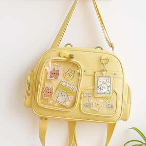 Borsa a Tracolla <span class=keywords><strong>Ita</strong></span> <span class=keywords><strong>Bag</strong></span> Giapponese Cool Star Nera e Rossa con Doppia Finestra per Spille Merch Anime - Product Image 6