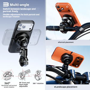 Soporte Magnético para Teléfono de Motocicleta Kewig con 4 Bloqueos, Absorción de Impactos, Liberación Rápida, Operación con una Mano, Aleación de Aluminio para Conducir - Product Image 3